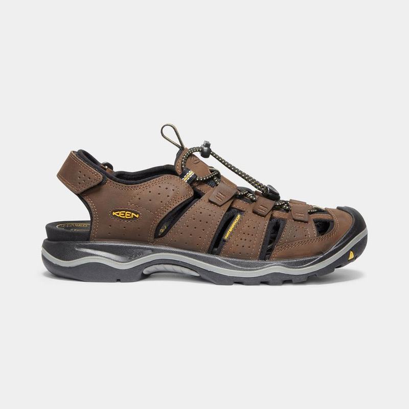 Keen Rialto II Deri - Erkek Trekking Sandalet - Kahverengi - Turkey (249657VRF)